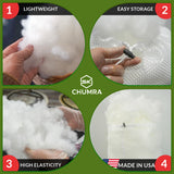 SK CHUMRA High-Resilience Premium Polyester Fiber Fill-Perfect for Pillows, Couch Cushions,Plush Toys,DIY Crafts,&Pet Beds -Cloud Soft, Kid & Pet Safe, Washable, Durable-Made in USA (2, Pounds)