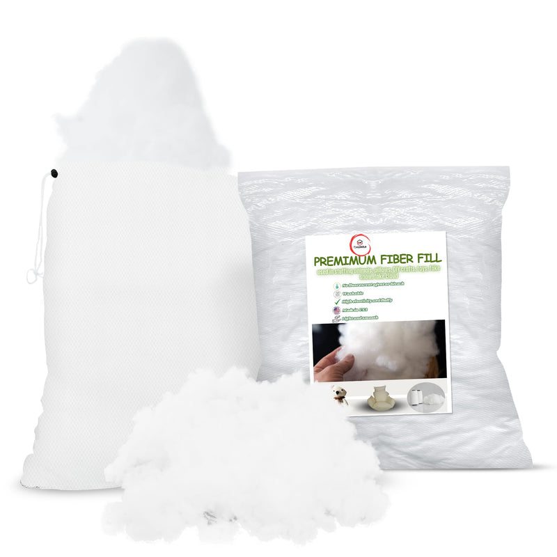 SK CHUMRA High-Resilience Premium Polyester Fiber Fill-Perfect for Pillows, Couch Cushions,Plush Toys,DIY Crafts,&Pet Beds -Cloud Soft, Kid & Pet Safe, Washable, Durable-Made in USA (2, Pounds)