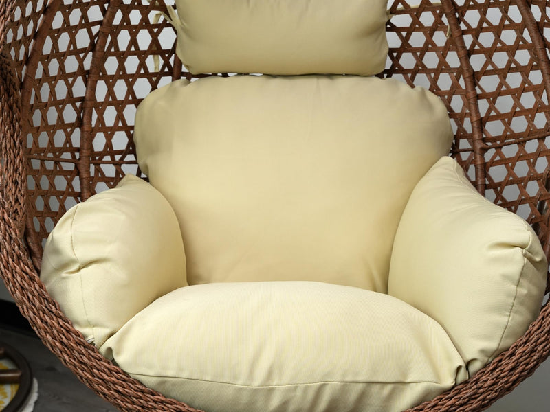 Beige egg chair cushion