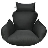 Black egg chair cushion