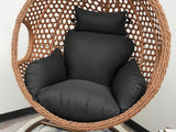 Black egg chair cushion