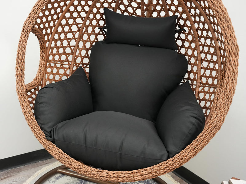 Black egg chair cushion