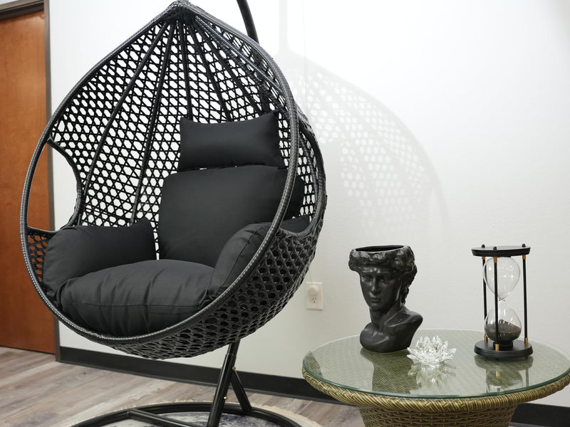 Black egg chair cushion