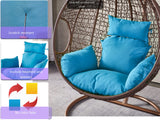 Blue egg chair cushion