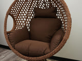 Dark coffee egg chair cushion