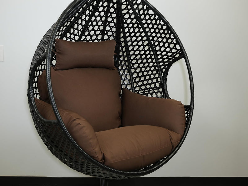 Dark coffee egg chair cushion