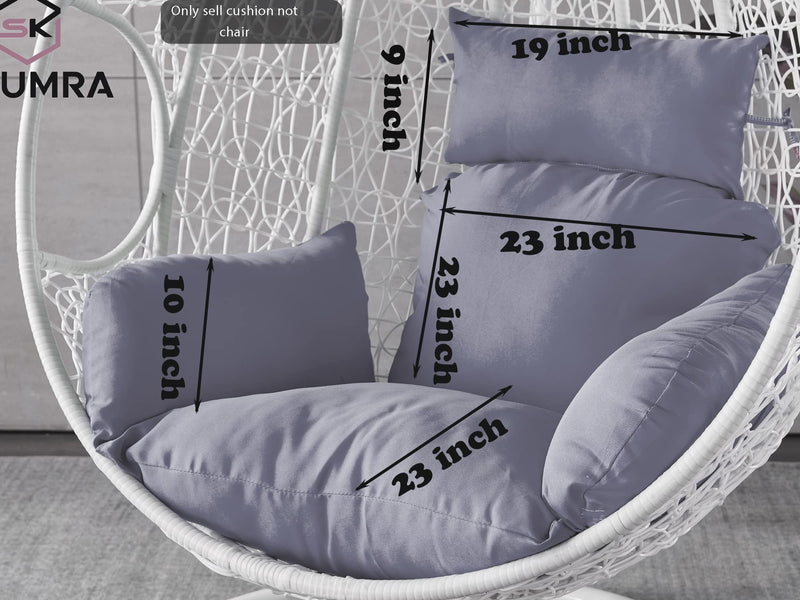 Gray egg chair cushion
