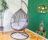 Gray egg chair cushion