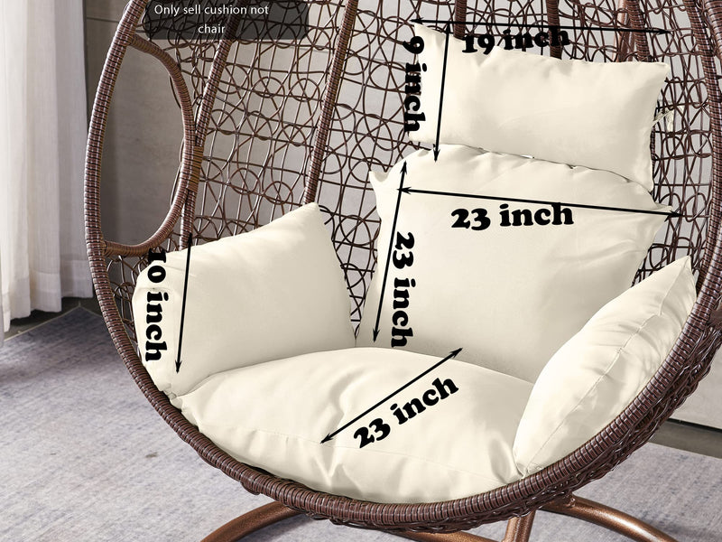 Ivory egg chair cushion
