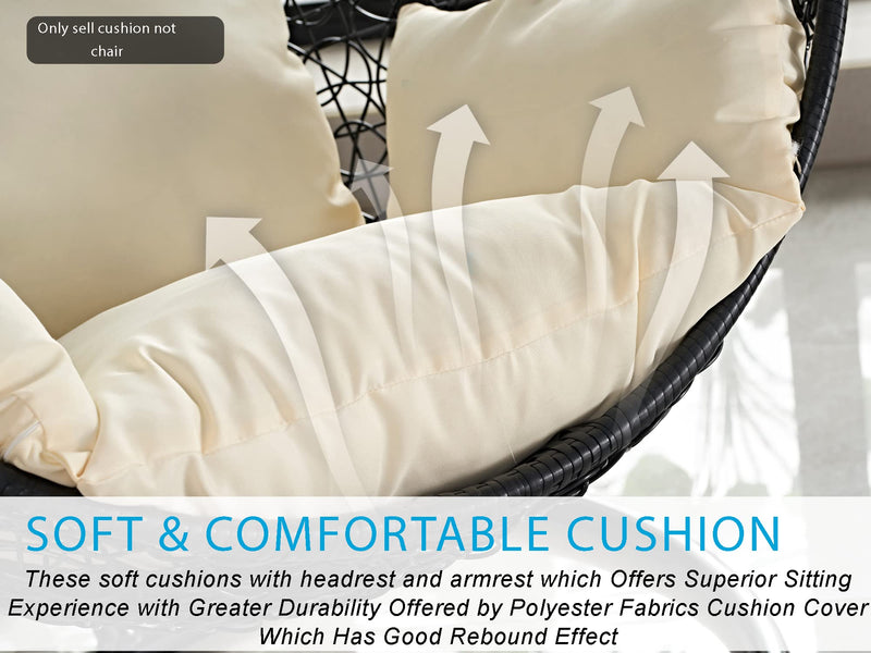 Ivory egg chair cushion