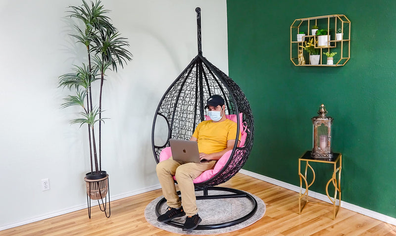 Pink egg chair cushion