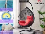 Red egg chair cushion