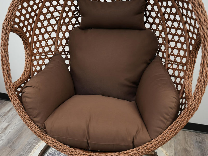 light coffee egg chair cushion