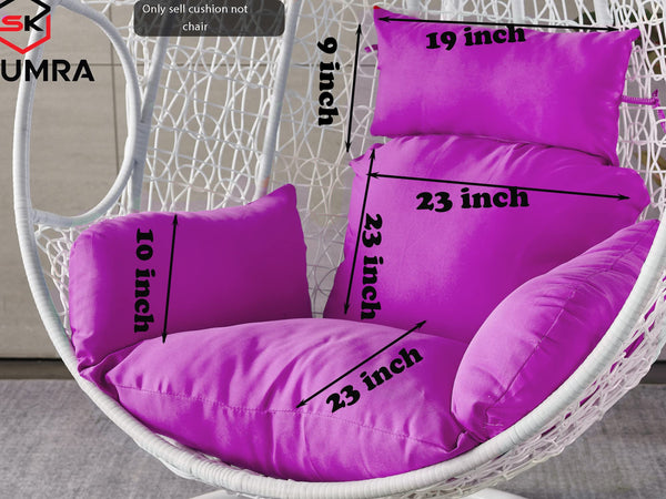 Purple egg chair cushion