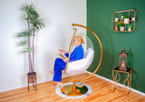 white egg chair cushion