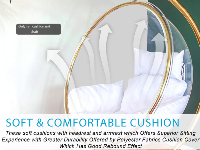 white egg chair cushion