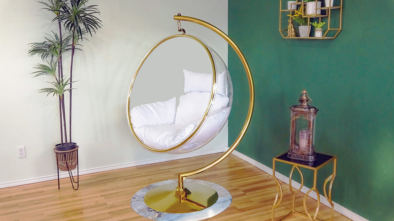 white egg chair cushion