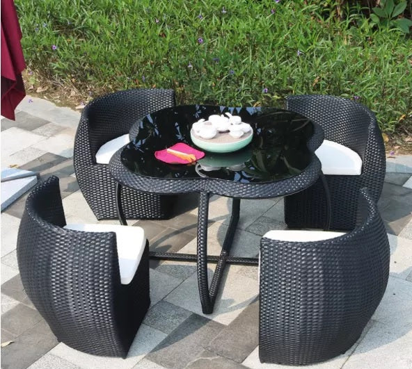 Outdoor Garden Save Place Coffee Set Patio Terrace Courtyard New PE Rattan Furniture