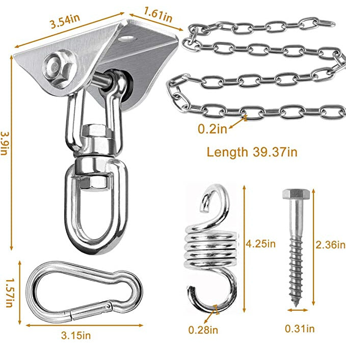 Hammock Chair Hanging Hardware Kit with Chain and Spring