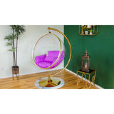 purple Bubble Chair Acrylic Swing with Stand