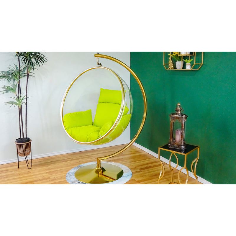 green Bubble Chair Acrylic Swing with Stand