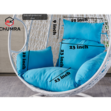 blue Cushion Hanging Swing Egg Chair 