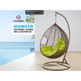 green Cushion Hanging Swing Egg Chair