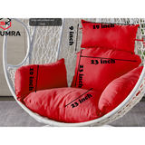 red Cushion Hanging Swing Egg Chair 