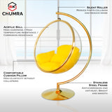 yellow Bubble Chair Acrylic Swing with Stand