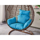 SK CHUMRA Brown Egg Swing Chair Water Drop Shaped Hammock Luxury Hand Woven